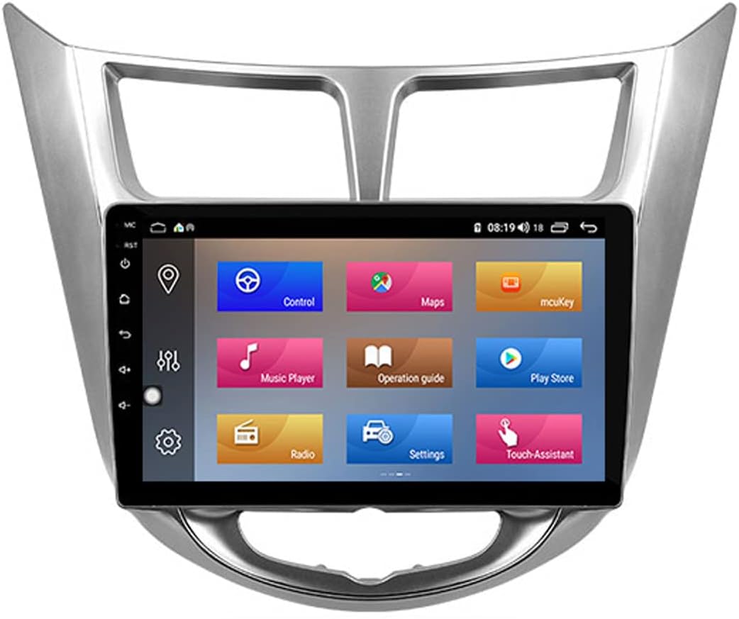 Double Din Car Stereo with Bluetooth Rear-View Camera 9 Inch Touch Screen Car Radio for Hyundai Solaris 1 2010-2016 Support Steering Wheel Control/Mirror Link/Carplay