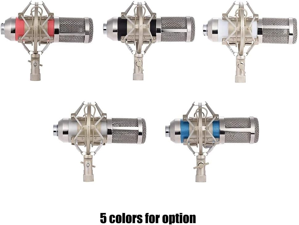 Professional Studio Broadcast Recording Condenser Microphone Microphone Kit 3.5mm, with Shock Absorber, Hanging Scissors Arm Bracket (D)