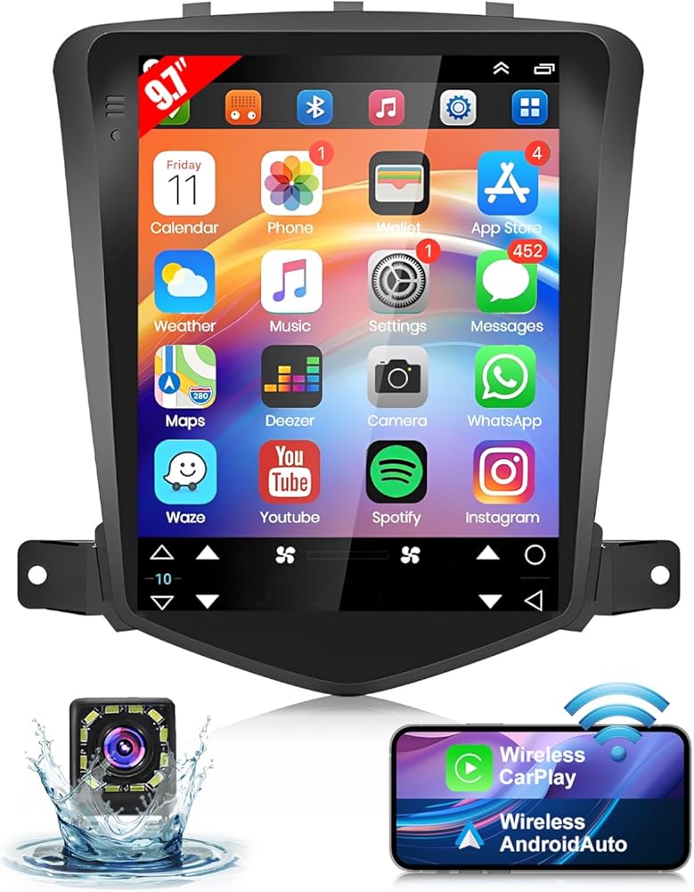 Car Stereo Radio for Chevrolet Cruze 2009 2010 2011 2012 2013 2014 2015, 9.7