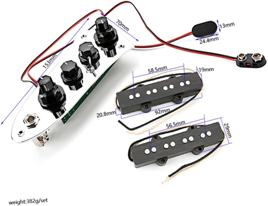 Vaguelly 1set String Jb Bass Pickup Set Professional Bass Humbucker for Jazz Electric Guitar Simple Installation Accessories for Musicians