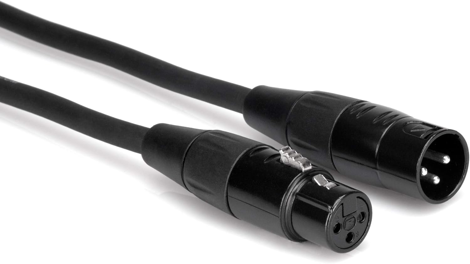 HOSA HMIC Pro Microphone Cables REAN XLR3F to XLRM - (50 Feet) (Black) HMIC-025 REAN XLR3F to XLR3M Pro Microphone Cable, 25 Feet