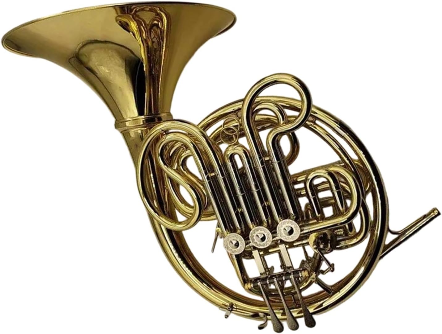 4 Key French Horn Professional 4 Key Bb F Double Row French Horn Brass Gold With Case