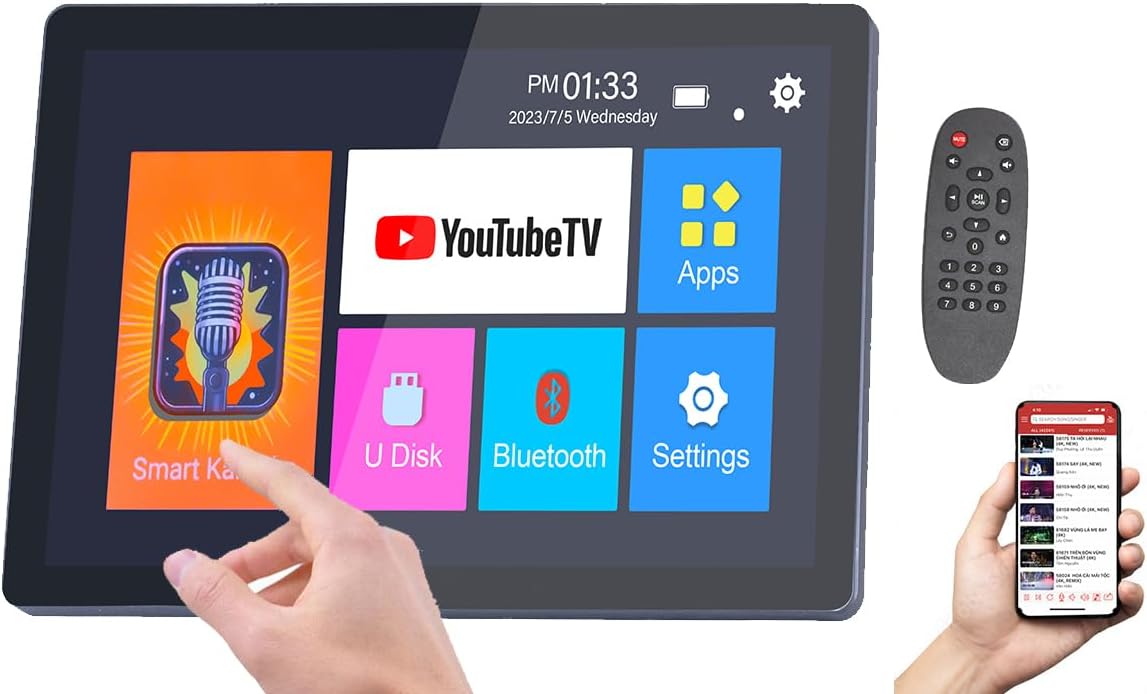 Singtronic 2500W Complete Karaoke System – 50,000 Preloaded Songs + Unlimited YouTube | Select Songs via App on Phone/Tablet | Wireless Mics, Digital Mixer & Class D Amp