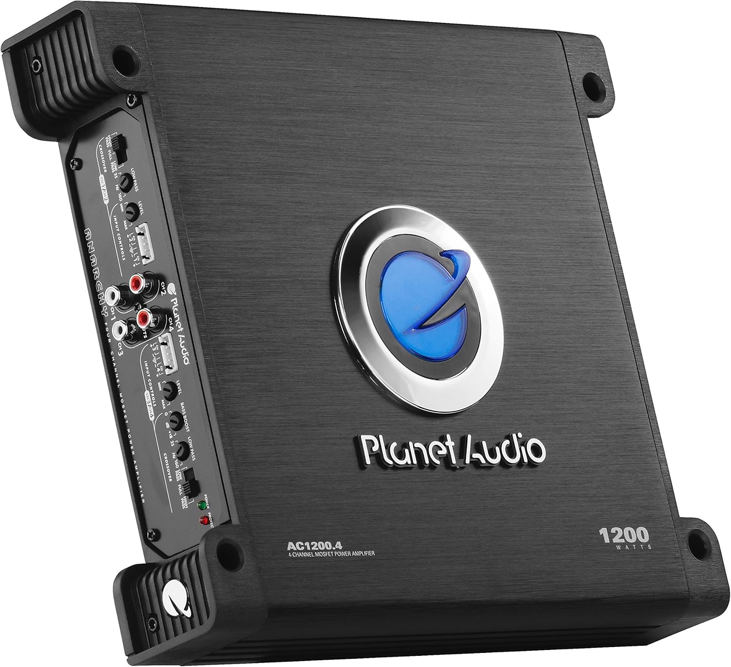 Planet Audio AC1200.4 Anarchy Series 4 Channel Class A/B Car Amplifier - 1200 High Output, High/Low Pass Crossover, Hook Up to Subwoofer for Bass