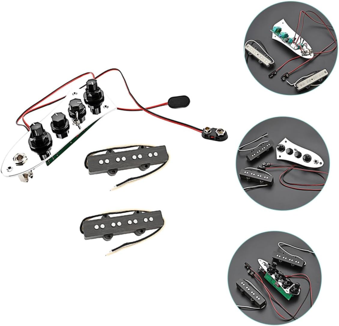 Vaguelly 1set String Jb Bass Pickup Set Professional Bass Humbucker for Jazz Electric Guitar Simple Installation Accessories for Musicians