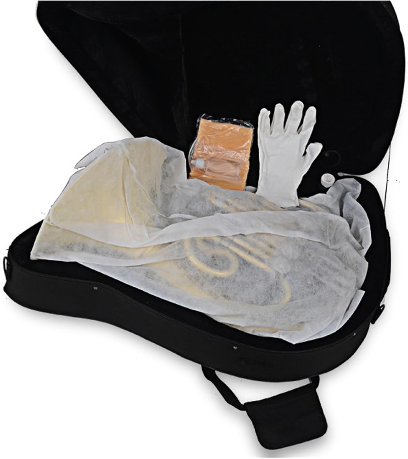 B flat 4 keys single row gold lacquered French horn