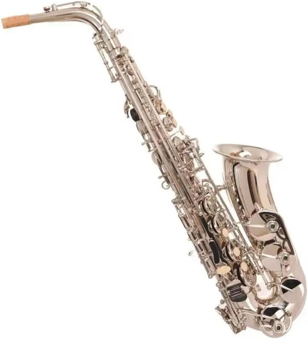 Antique Finish Eb E-flat Alto Saxophone Shell Key Carve Pattern Woodwind Instrument With Case Other Aeccessaries (Color : Leather bag)