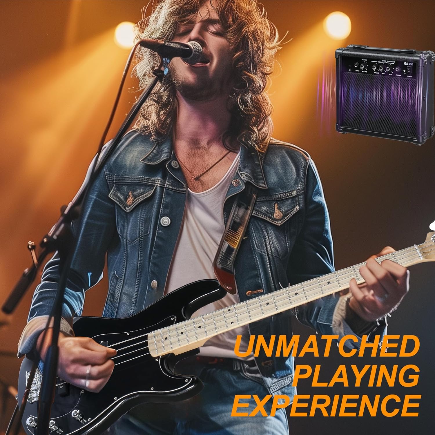 Ktaxon 4 String Bass Guitar Full Size Electric Bass Guitar Starter Kit with 20W AMP, Portable Gip Bag, Premium Cable, Adjustable Strap, Picks and Wrench, Gift For Music Lover(Set-Black)