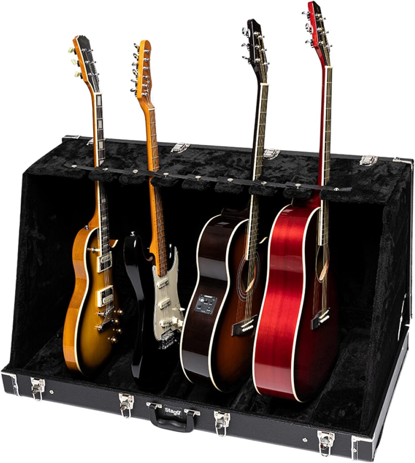 Gearlux Universal Guitar Stand Case for 8 Electric or 4 Acoustic Guitars