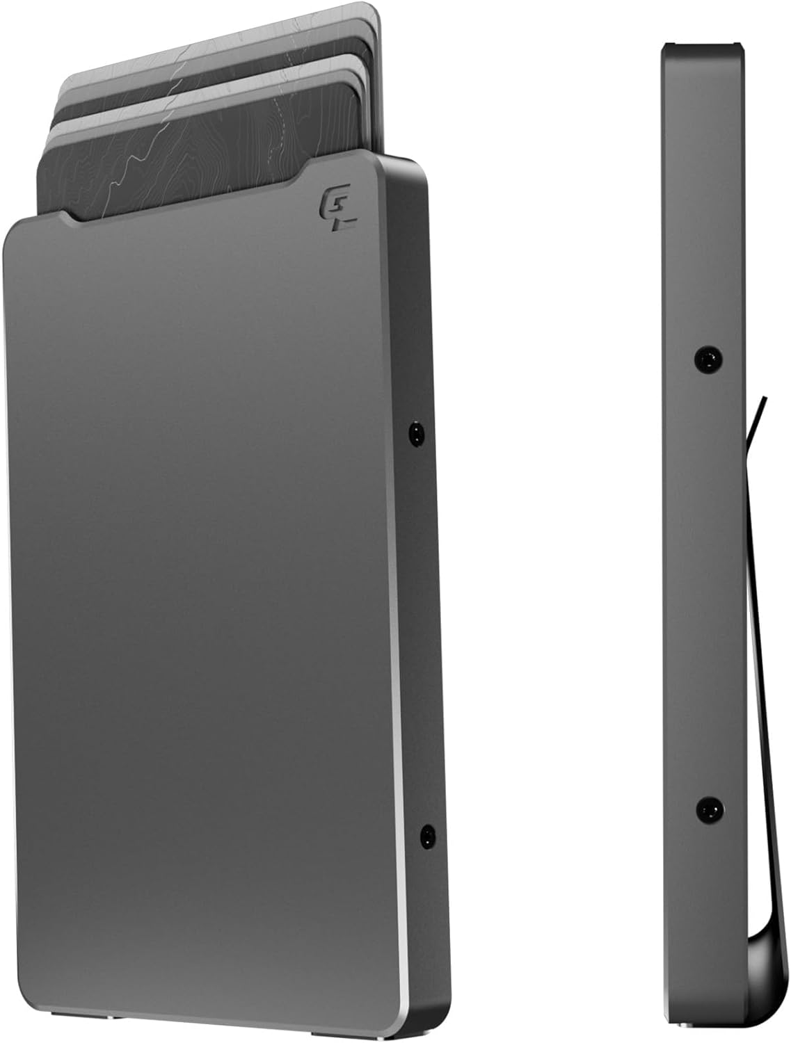 Groove Life Magnetic Thumb Swipe Wallet Gun Metal with Money Clip - Minimalist Wallet for Men, Low Profile Aluminum Credit Card Holder with RFID Blocking, Lifetime Coverage