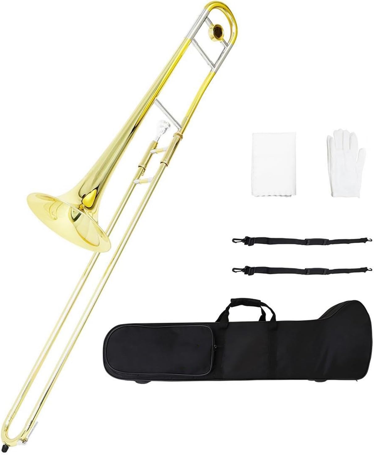 Adult Trombone Instrument Professional Alto Trombone Beginner B Flat Playing Instrument Brass Lacquer Gold