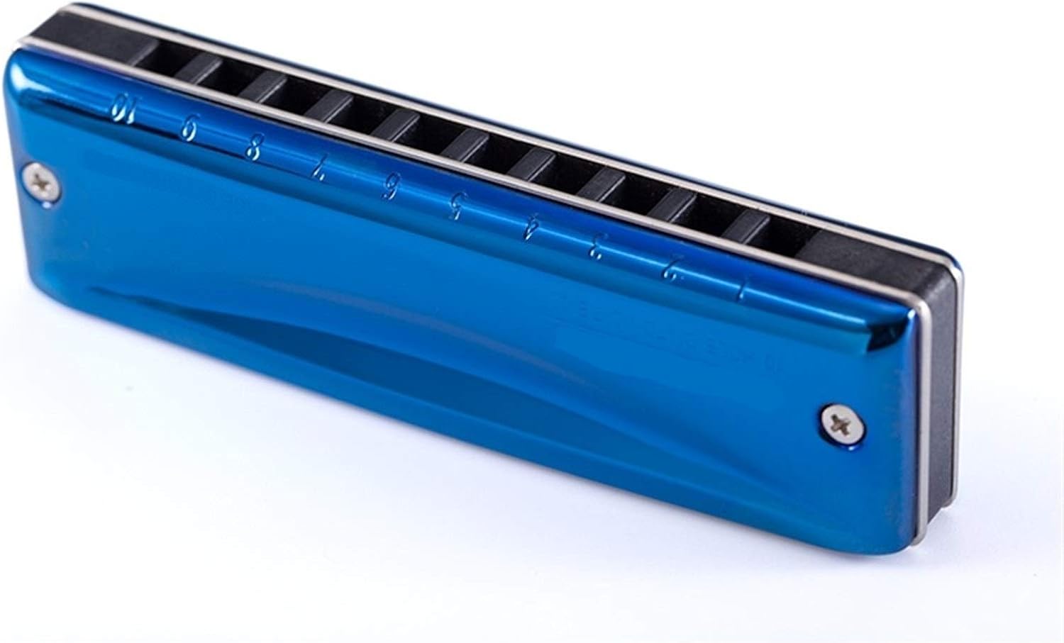 SUOFEILAIMU 10 Holes Blues Harmonica Diatonic Blues Harp Musical Instrument Key of C/Db/D/EB/E/F/Gb/G/Ab/A/B (Color : B Key)