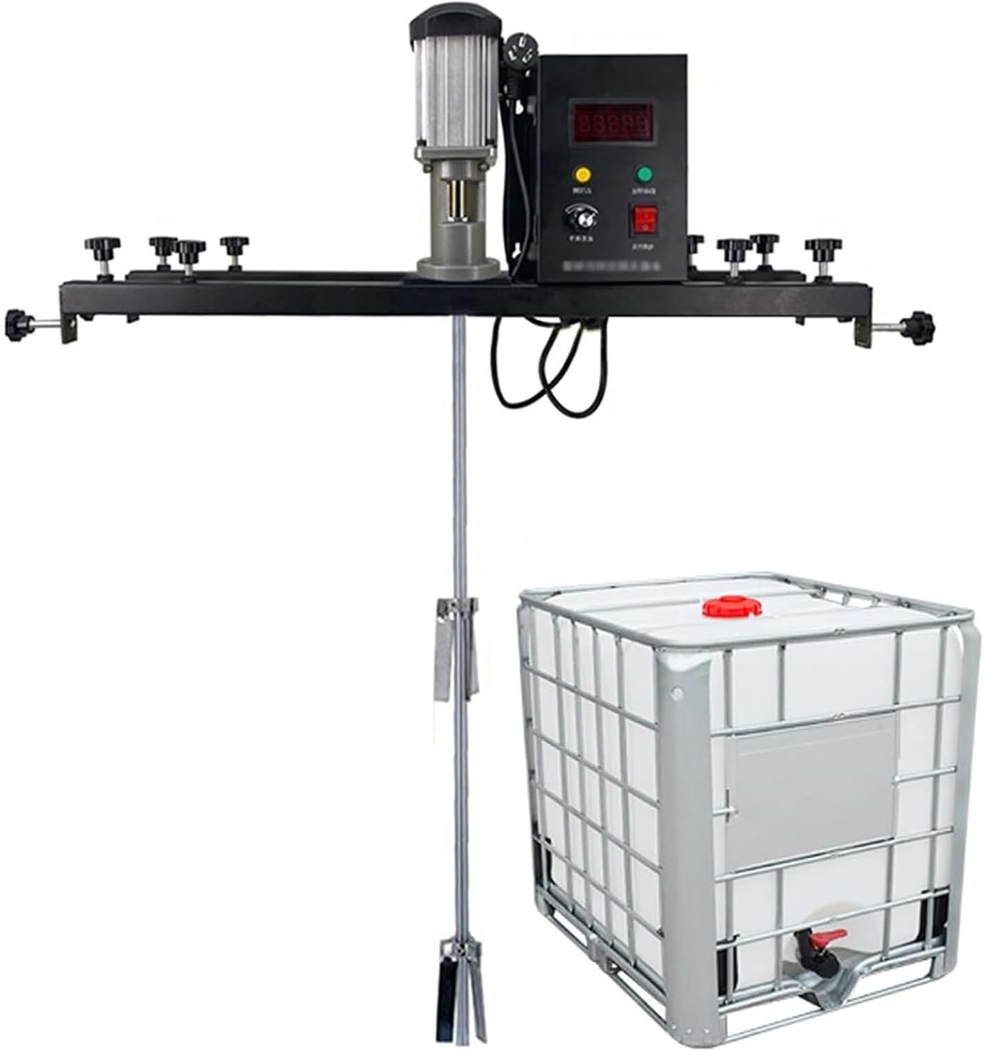 1 Ton Paint Stirring Machine, Commercial Barrel Drum Stirrer with 980W Electric Tank Mixer, Paint Mixing Equipment