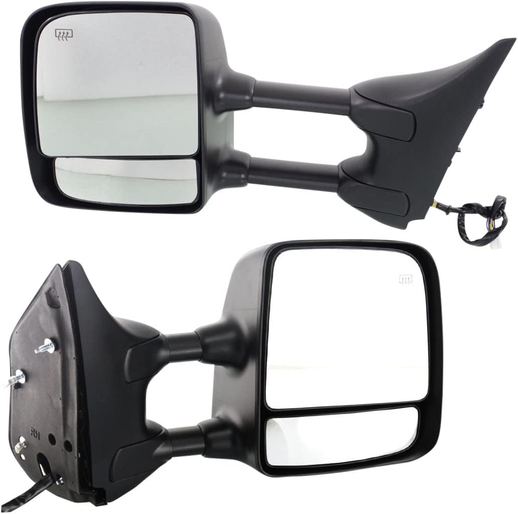 Garage-Pro Chrome Towing Mirrors Power Heated for Nissan Titan 2004-15 with Memory, Blind Spot Mirrors 2 Pack, No Auto-Dimming Manual Folding, No Puddle Light, Automotive Exterior Accessories