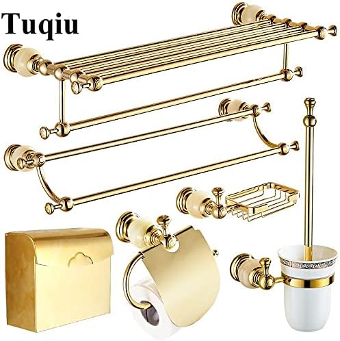 Shower Shelves Bathroom Accessories Set, Corner Shelf Paper Holder, Towel Bar, Soap Basket, Towel Rack, Towel Ring Bathing Accessories (Color : Glass Shelf 2)