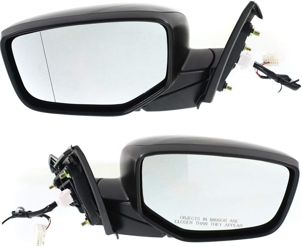Kool Vue Driver & Passenger Side Power Non-Heated Mirrors for Honda Accord 2013-2017 Without Signal Light Paintable 4-Door, Sedan, For Models Without Camera