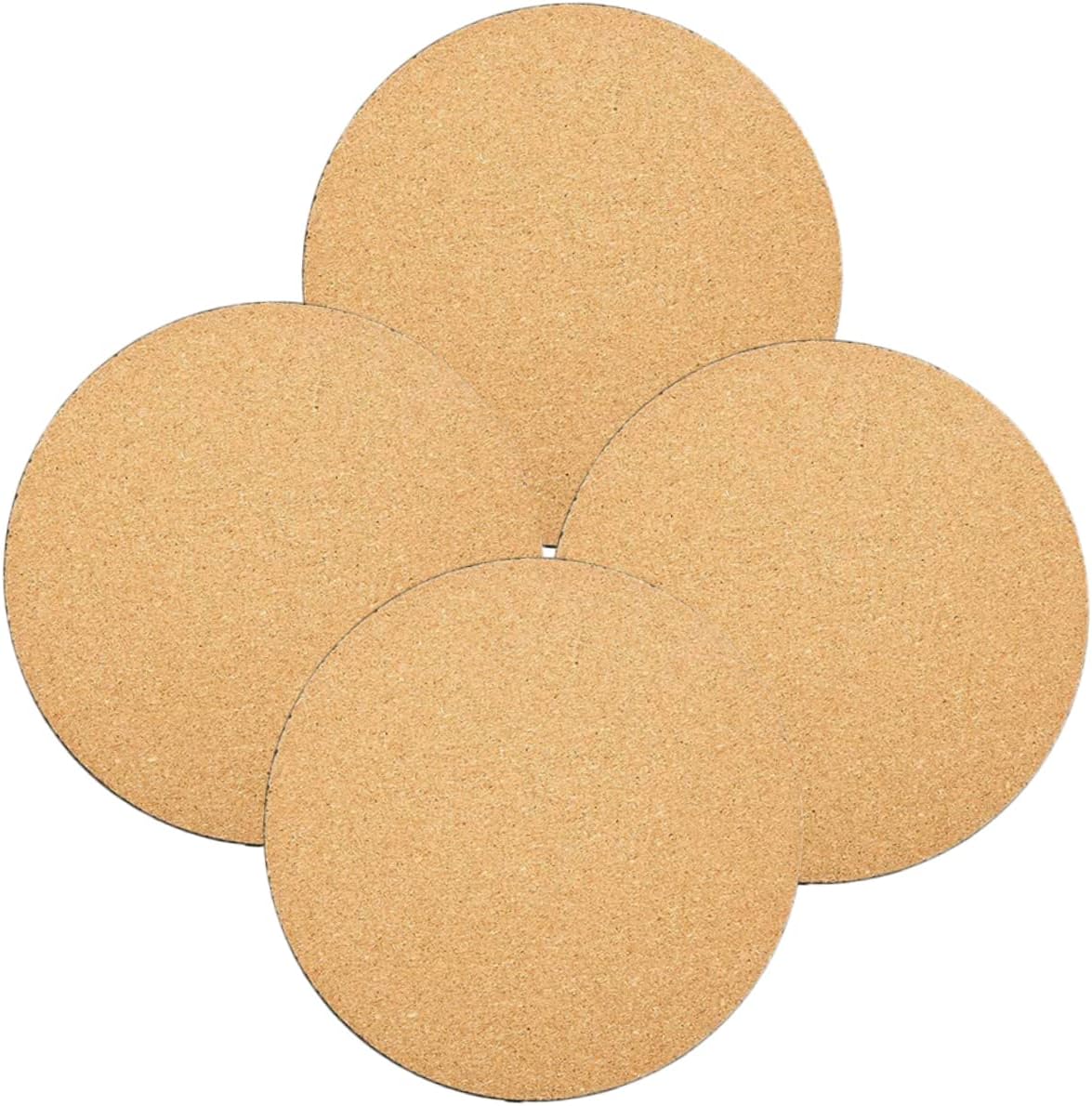 4pcs Cork Planter Mat Cork Planter Pads Flowerpot Bottom Mats DIY Cork Pads DIY Cup Pad Plant Cork Tray Gardening Cork Coaster Round Cork Mat Plant Plate Decorative Cork Coasters