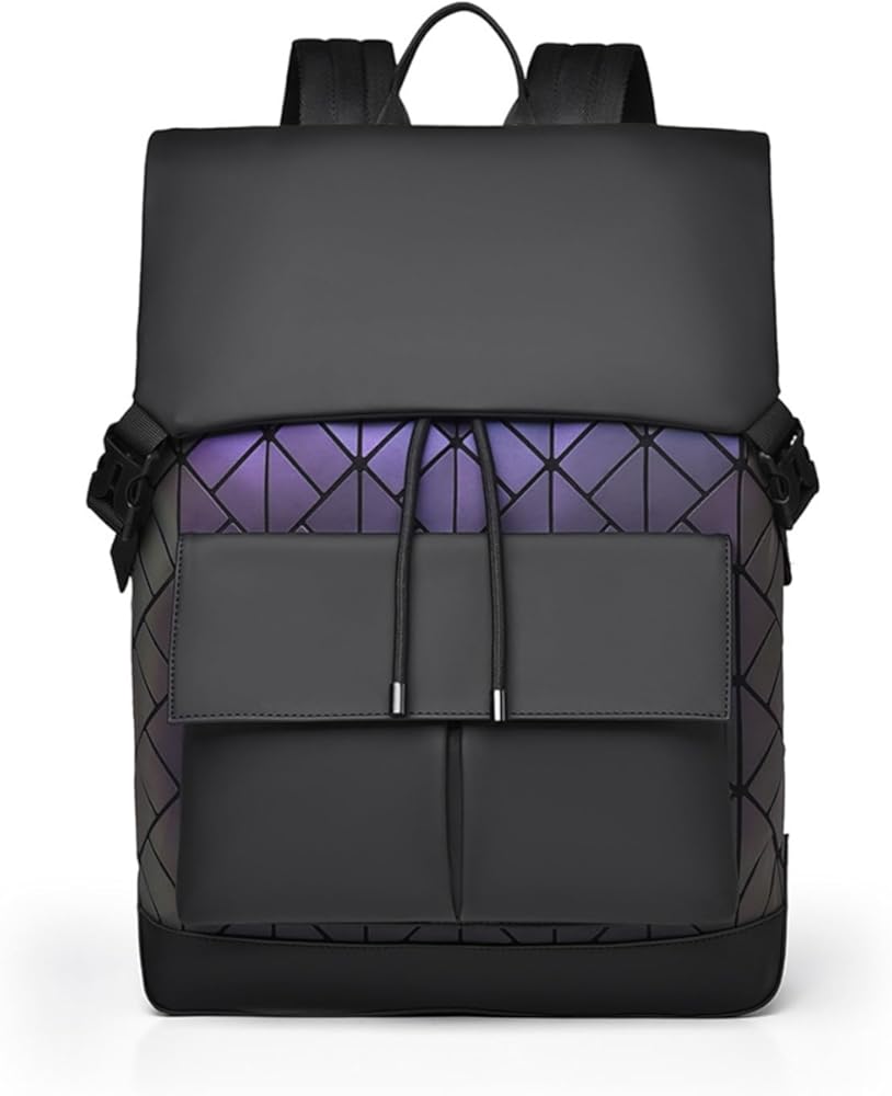 Laser Men's Business Backpack Large Capacity Travel(Laser Black)