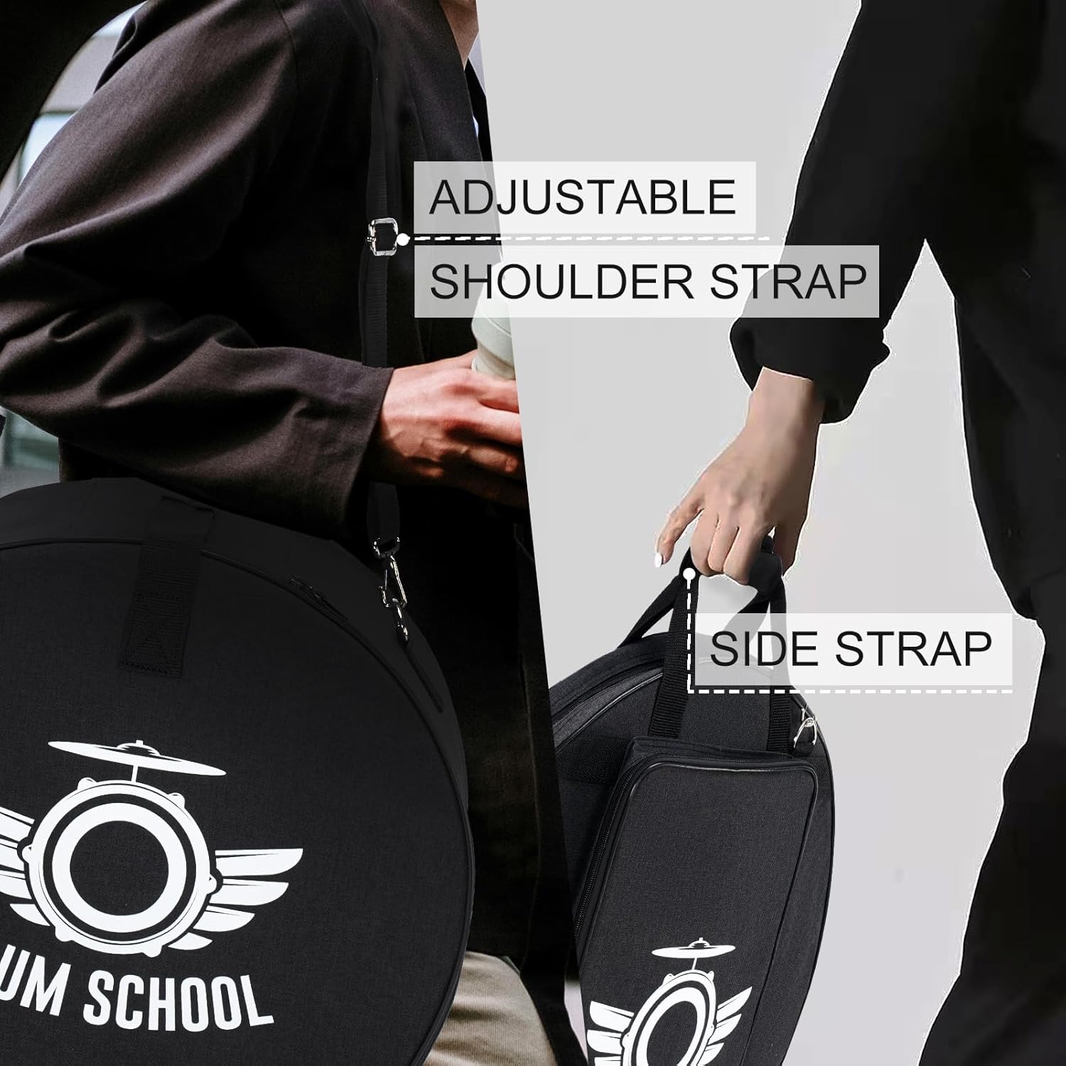 5-pcs Drum Bag Set, Drum Cases Set Padded for 12