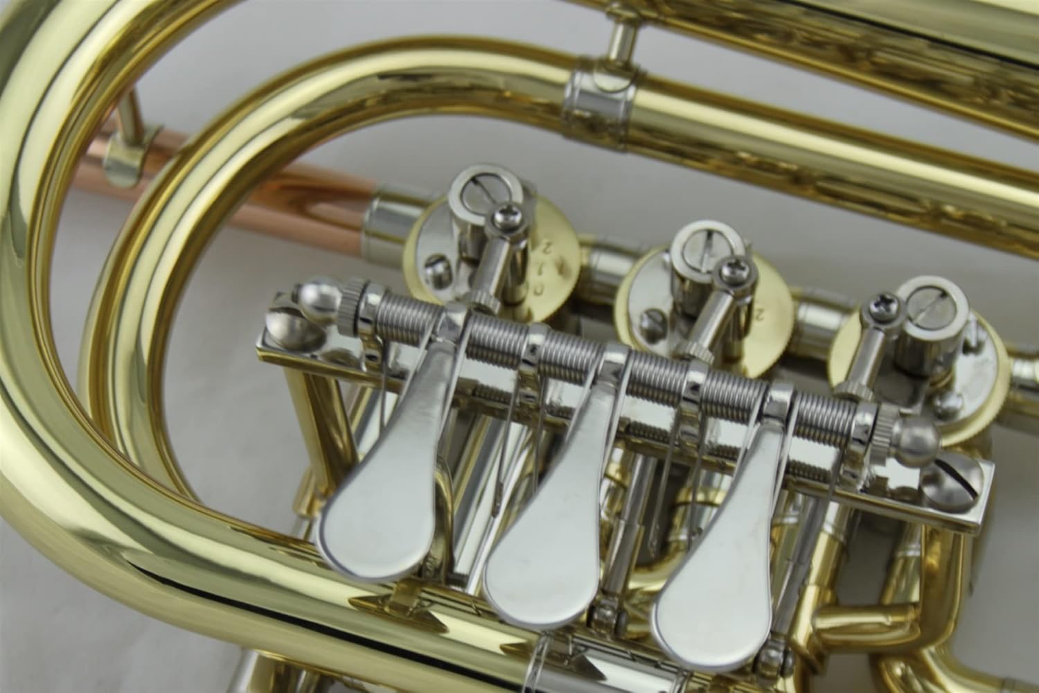 Trumpets Beginner Gold Lacquer Rotary Valve Type Bb Cornet Bore Size 11.66mm Trumpet Set