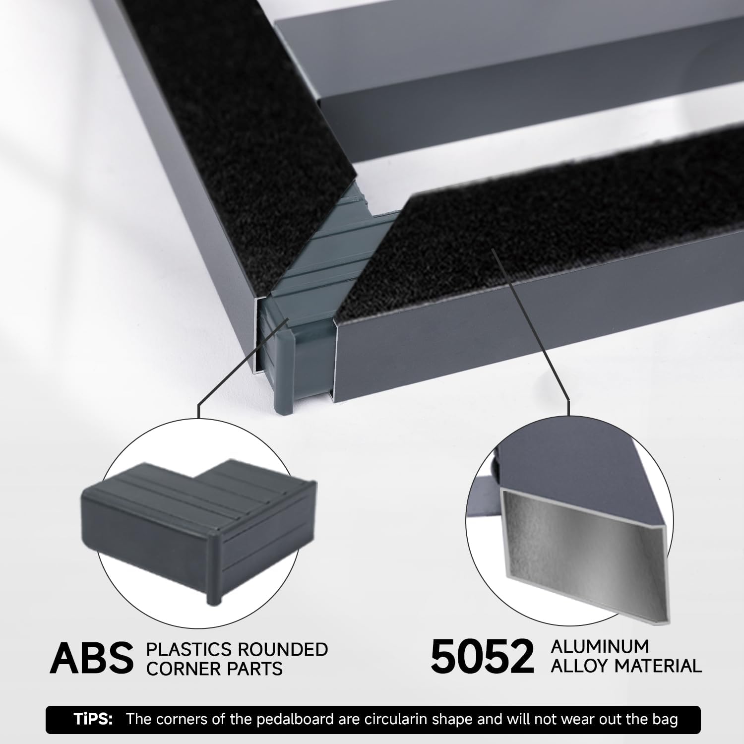 Ghost Fire Large Guitar Pedal Board Aluminum Alloy 3.6ib Super light Effect Pedalboard 27.5''x11.8'' with Carry Bag SPL-07