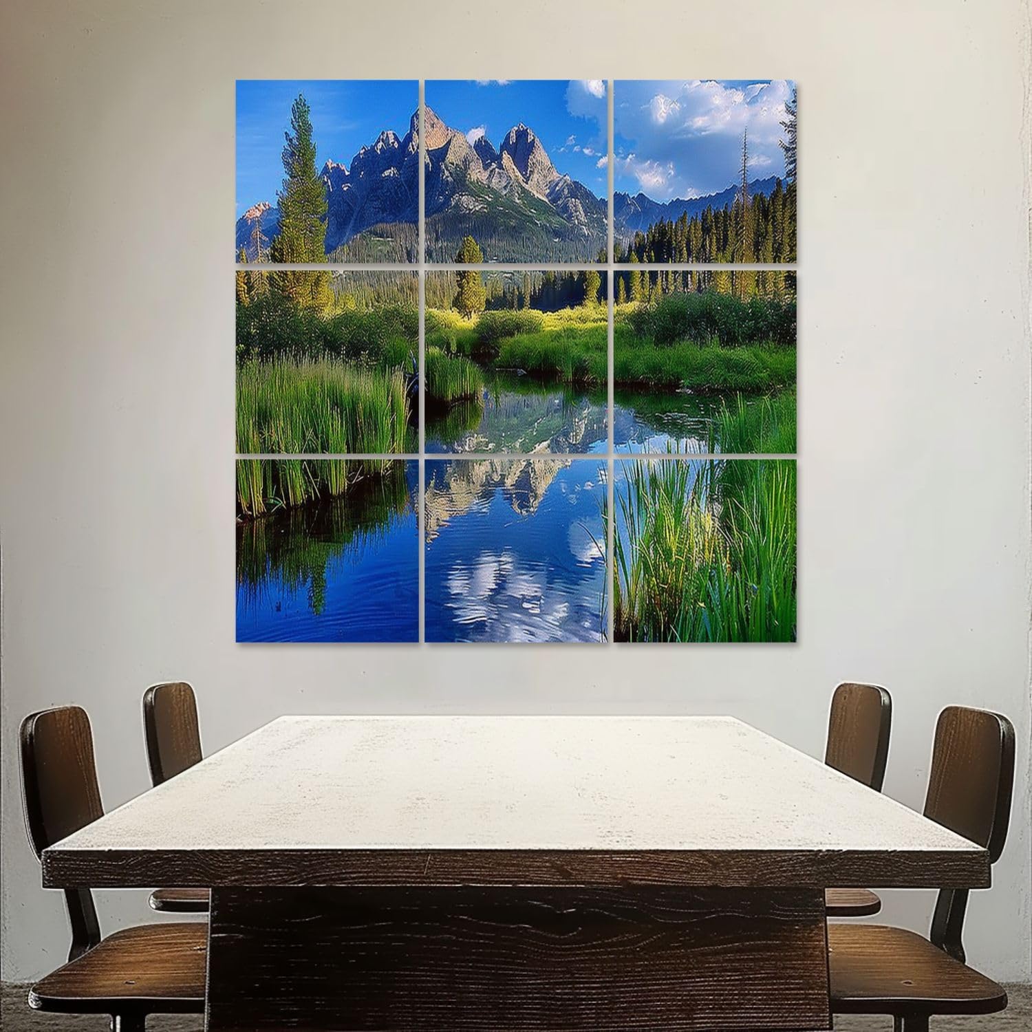 Art Acoustic Panels Self Adhesive sawtooth mountain idaho idahos pictures 9 Packs Decorative Soundproof Wall Panels Large Sound Absorbing Panels for Home Office 60