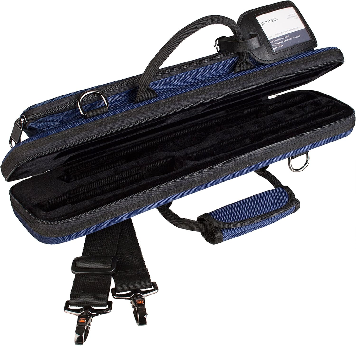 Protec Flute Slimline PRO PAC Case (Fits B or C Foot), Blue, Model PB308BX