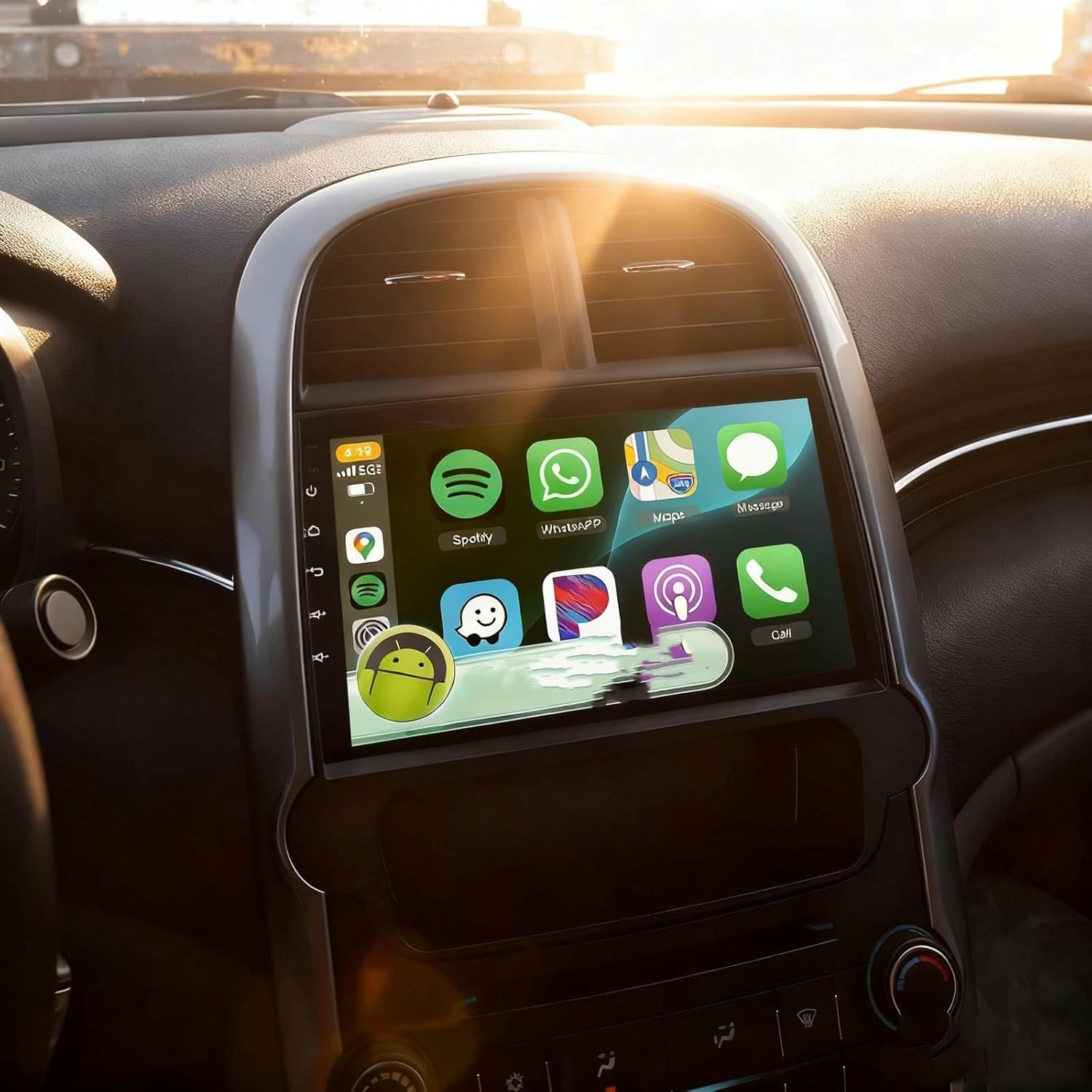 Double Din Radio Screen for Chevrolet Malibu 2013 Radio Upgrade Compatible with Wireless Carplay Android Auto, Touchscreen Car Stereo with Bluetooth WiFi FM GPS Navigation Multimedia Player Head Unit