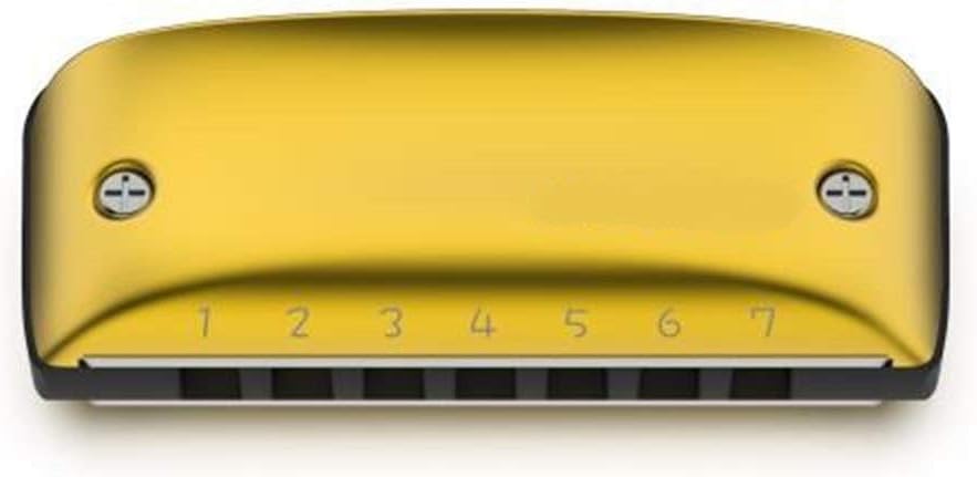 Harmonica 7 Hole Blues Harmonica Standard Minor Tuning Key of C D F G A Bb (Color : Minor G)