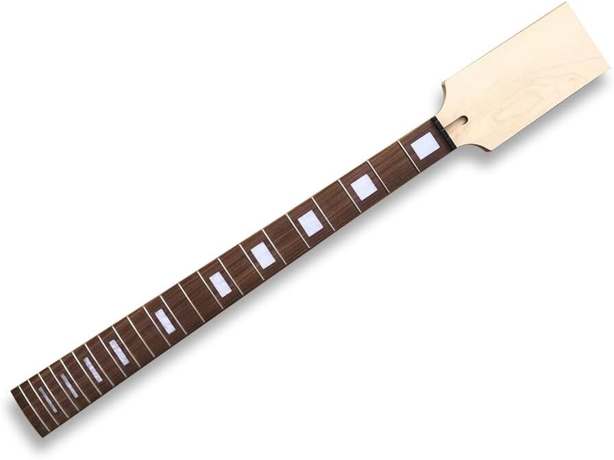 Bass guitar Neck Paddle head Short Scale 22 fret 30 inch for DIY Block Inlay Bolt on heel 42mm nut 65mm heel (22 Fret)