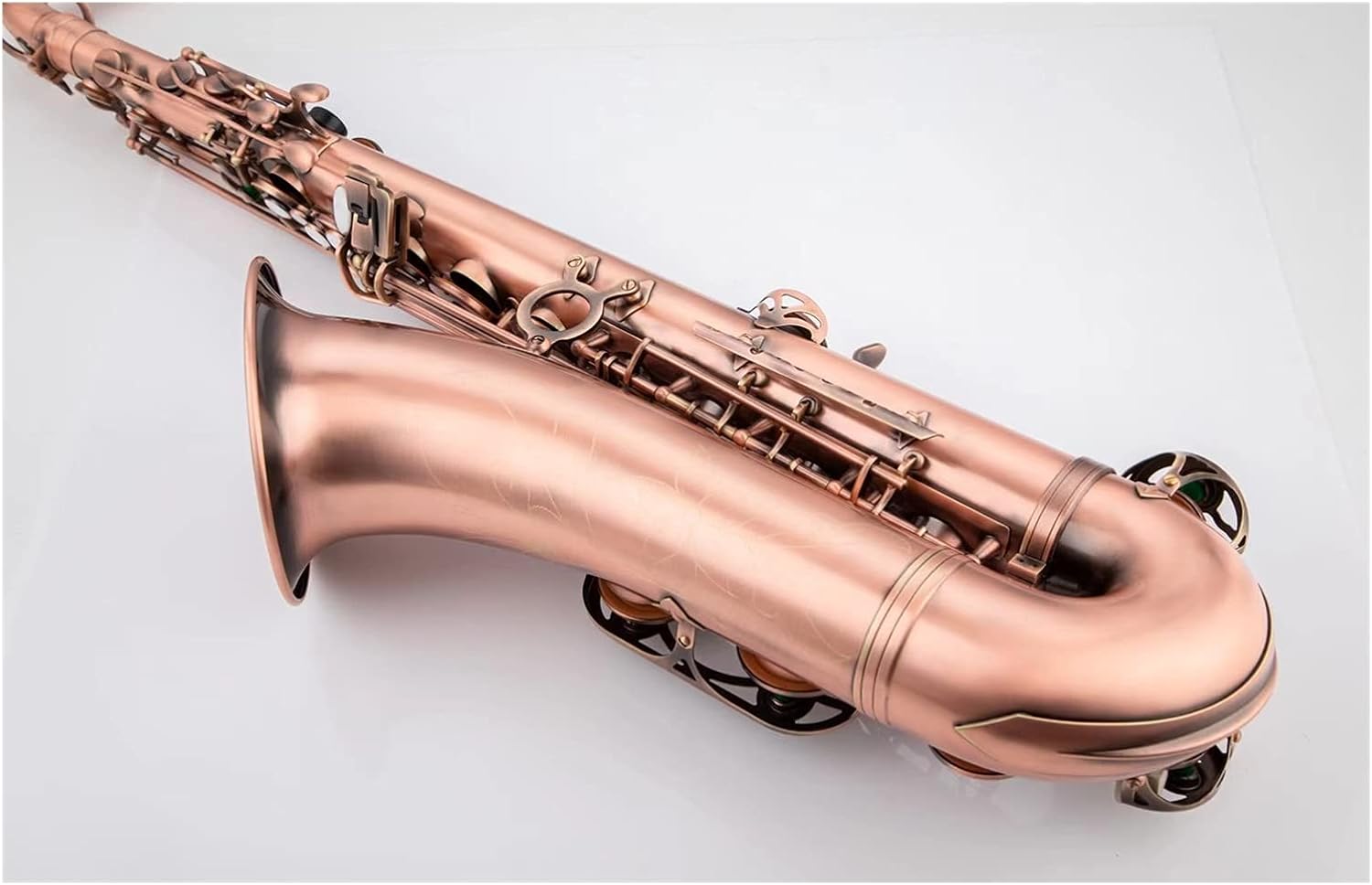 Tenor Saxophone B Flat Phosphor Bronze Pink Woodwind Instrument with Case Accessories Student Saxophone (Color : Dark Grey)