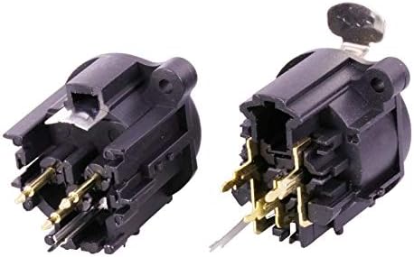 Davitu Electrical Equipments Supplies - 100pcs/lot 3 Pin XLR Panel Mount Female Jack/Male Plug Straight Chassis Gold Plated 3 Poles XLR Socket Microphone MIC Terminal - (Color: 50 Male 50 Female)