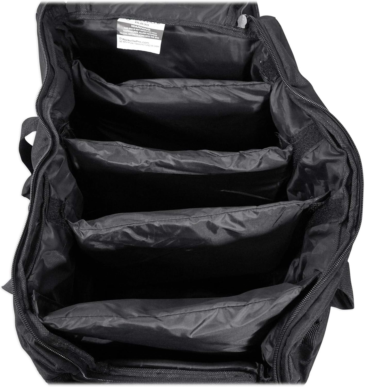 Rockville Best PAR 50 Bundle: (4) Rechargeable Par Can Wash Lights with Wireless DMX RGBWA UV, RLB30 Carry Bag for Slim Par Lighting Accessories, 5-Items