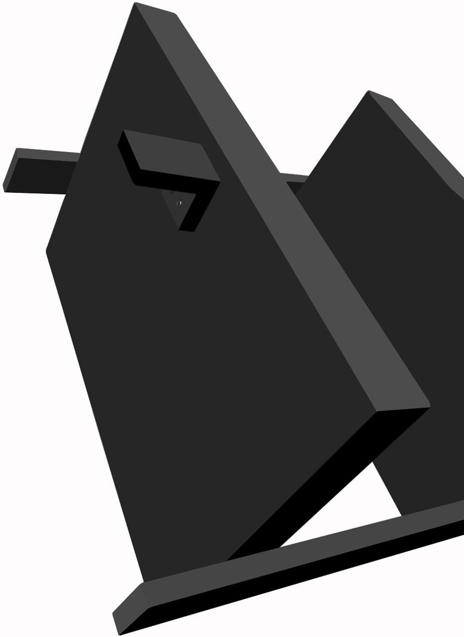 eHemco Modern 5 Tier Leaning Wall Ladder Bookshelf Organizer, Storage Rack, 70 Inches, Black