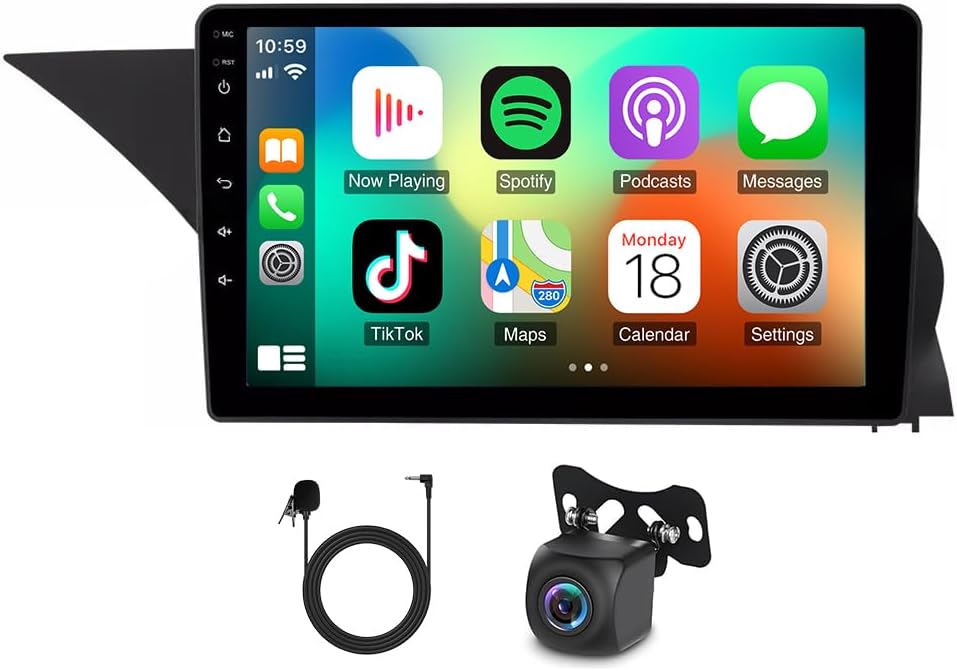 Android 14 Car Stereo for Mercedes-Benz GLK Class X204 2012-2015, 9inch Touch Screen Car Stereo Support Wireless with CarPlay Android Auto Uses OEM BT Calls and Music