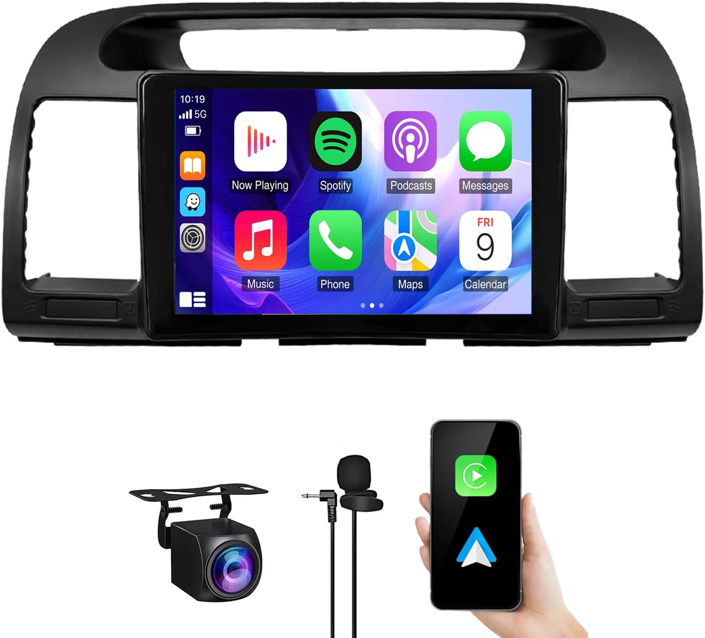 Double Din Car Stereo Radio for Toyota Camry 2000-2006 with Carplay/Android Auto,9