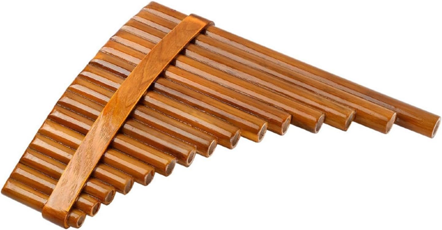 25 Pipe C Key Pan Flute Beginner 15 Pipe G Key Bamboo Pan Flute With Hoop Wind Instrument Left Hand Right Hand Professional(Left hand)