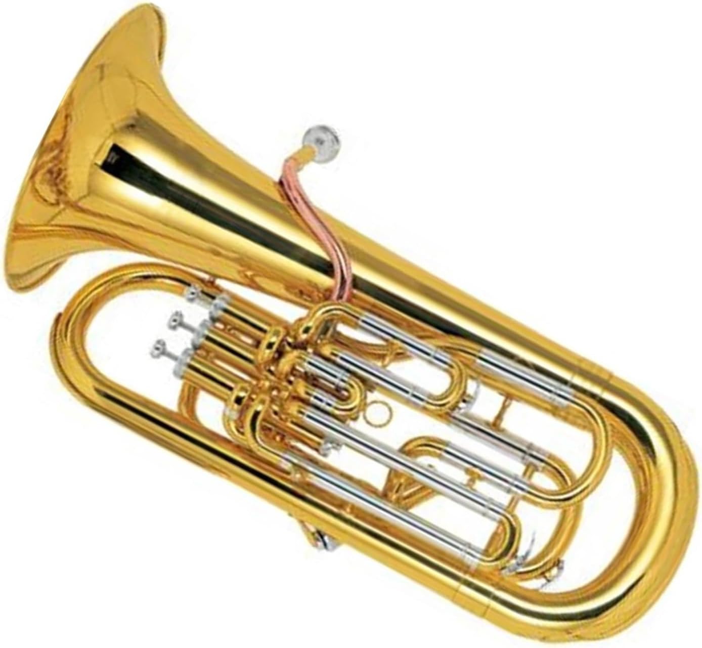 Beginner euphonium High Grade Gold Lacquer Euphonium 4 Pistons Tone Bb Compensating