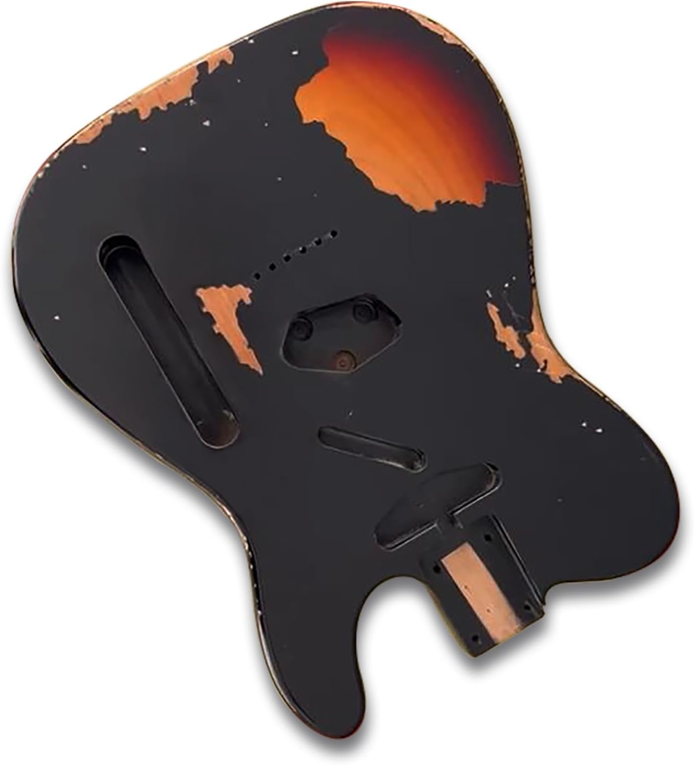 Sunsmile Relic Electric Guitar Body TL Style Nitro Top Alder Wood DIY Guitar Body S-S Route Relic Black.