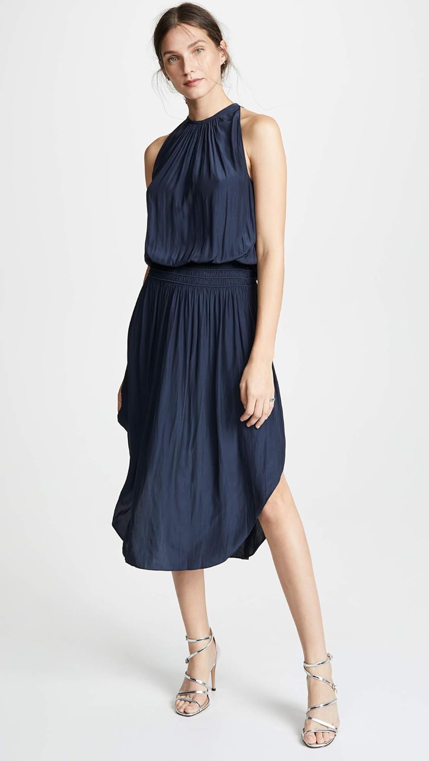 Ramy Brook Womens Audrey High Neck Midi DressCasual Dress