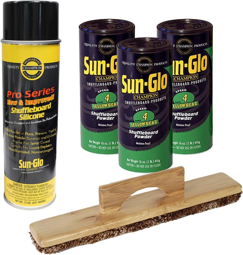 Sun-Glo 3 Cans #4 Yellow Bear Wax, Sweep, Silicone Spray