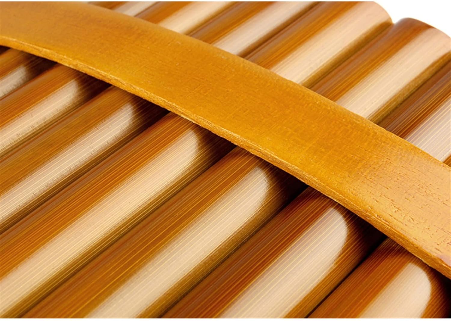 15 Pipes Brown Pan Flute G Key Pan Pipes Woodwind Instrument Bamboo Pan Flute (Color : Left)