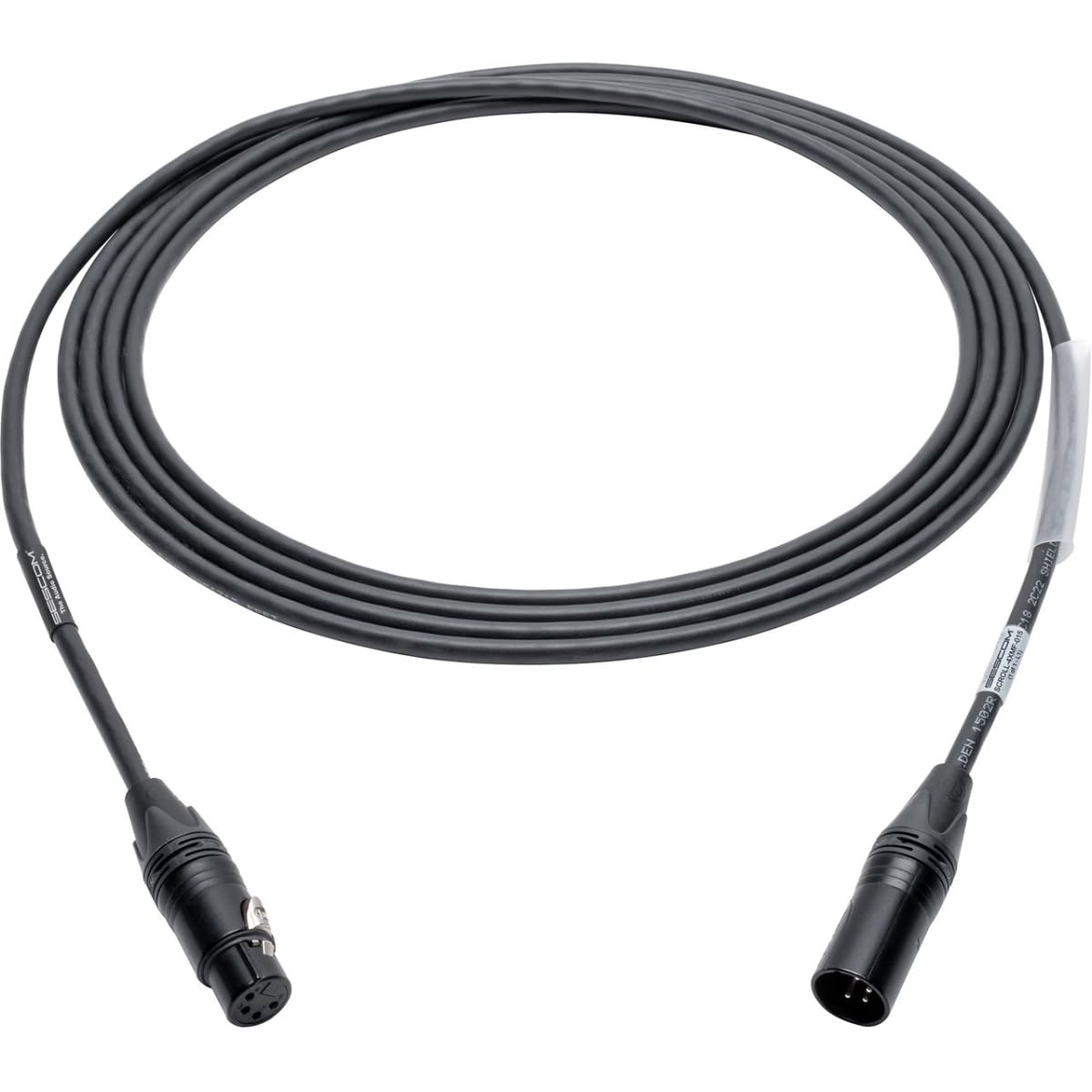 Sescom Scroller Cable Power and DMX Control 4-Pin XLR Male to 4-Pin XLR Female, 75 feet
