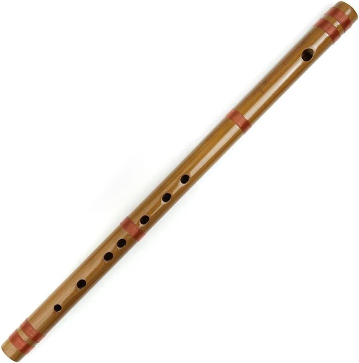 C Bamboo Flute Handmade Flute Woodwind Instrument 7 Hon(Red,8 Hong)