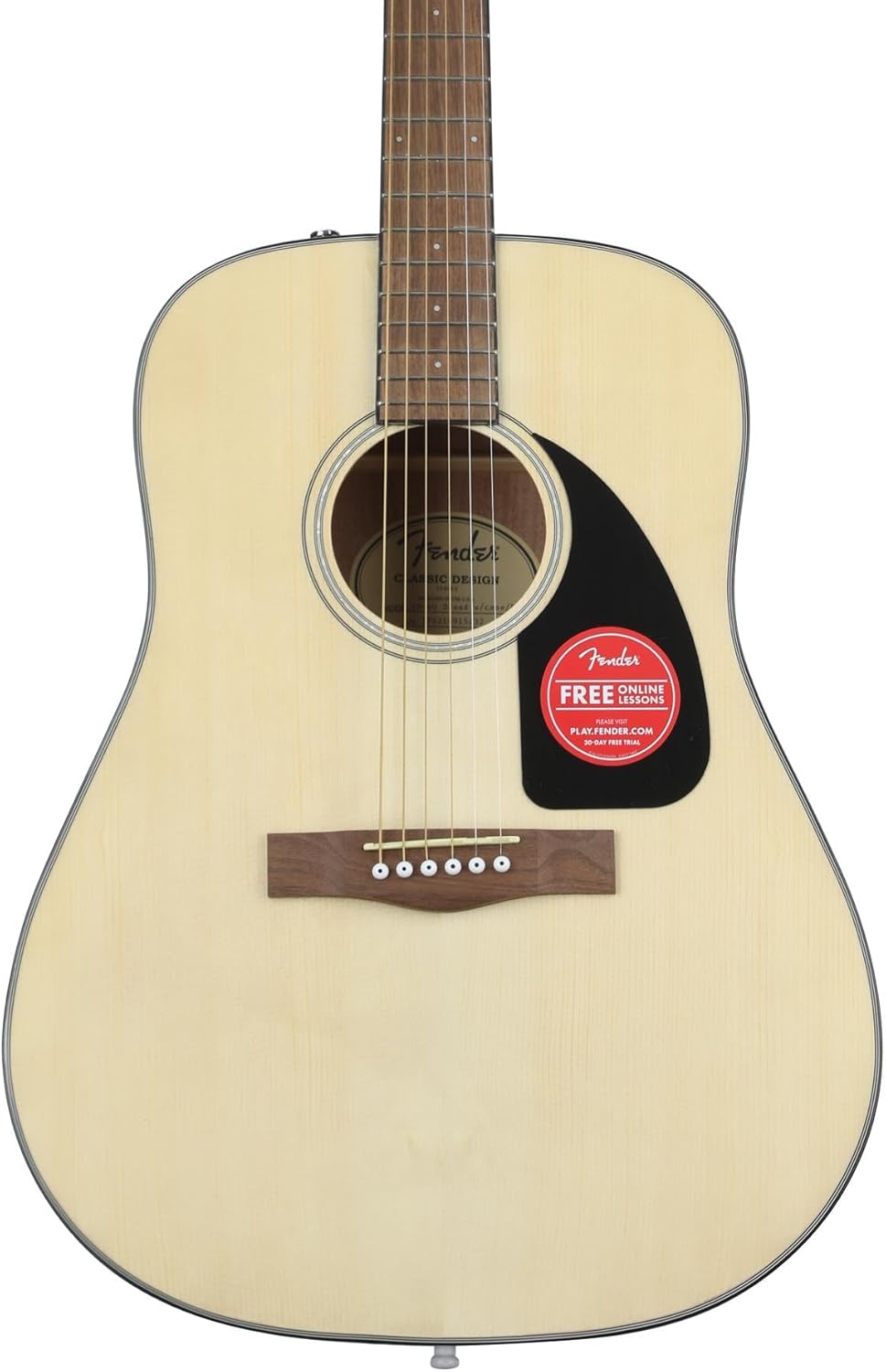 Fender CD-60 6-String Acoustic Guitar - Natural Finish, Spruce Top, Mahogany Back and Sides - Perfect for Beginners and Experienced Players
