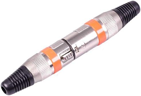 Davitu Electrical Equipments Supplies - 50sets/lot 3 Pin XLR Connectors Male+ Female 3 Pole XLR Plug Jack Socket Microphone MIC Cable Terminal Wire Connector - (Color: Orange)