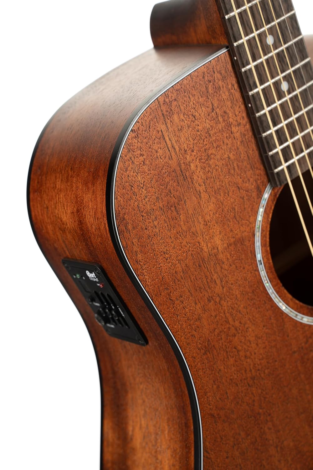 Cort EARTH60MCEOP Earth 60 Mahogany Solid Dreadnought Acoustic Electric Guitar, Open Pore