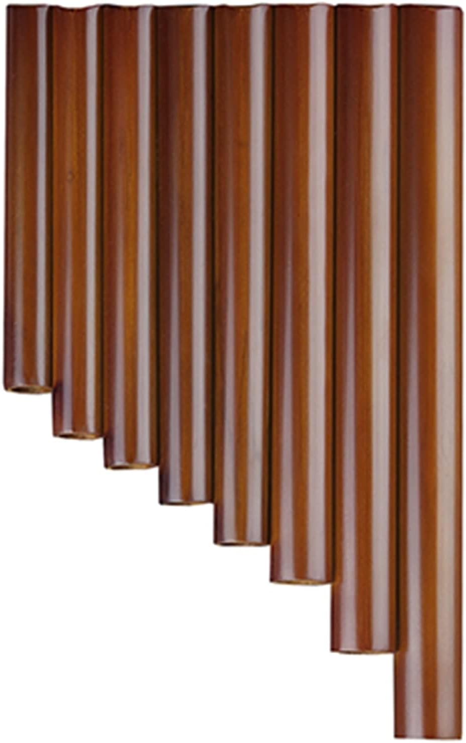 KESHUO Brown Bamboo Pan Flute 8 Pipes G Key Pan Flute Woodwind Musical Instrument Panpipes (Color : Right-Hand)
