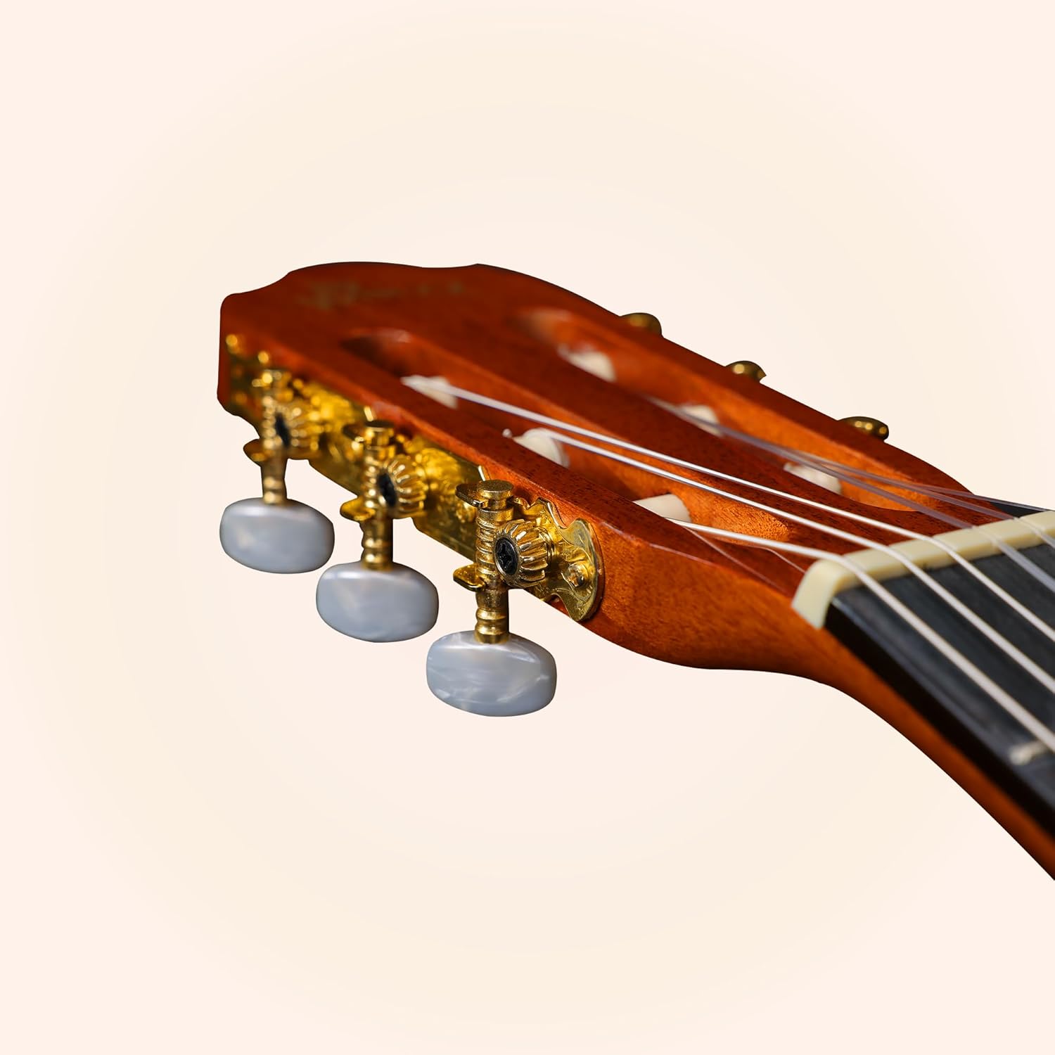 WINZZ 4/4 Classical Guitar, 39 Inch Full Size Nylon String Guitar for Beginner Adults, Full Classic Guitar Kit with Free Lessons, Gig Bag, Footstool, Capo, Tuner, Hanger and Strap (Glossy Brown)