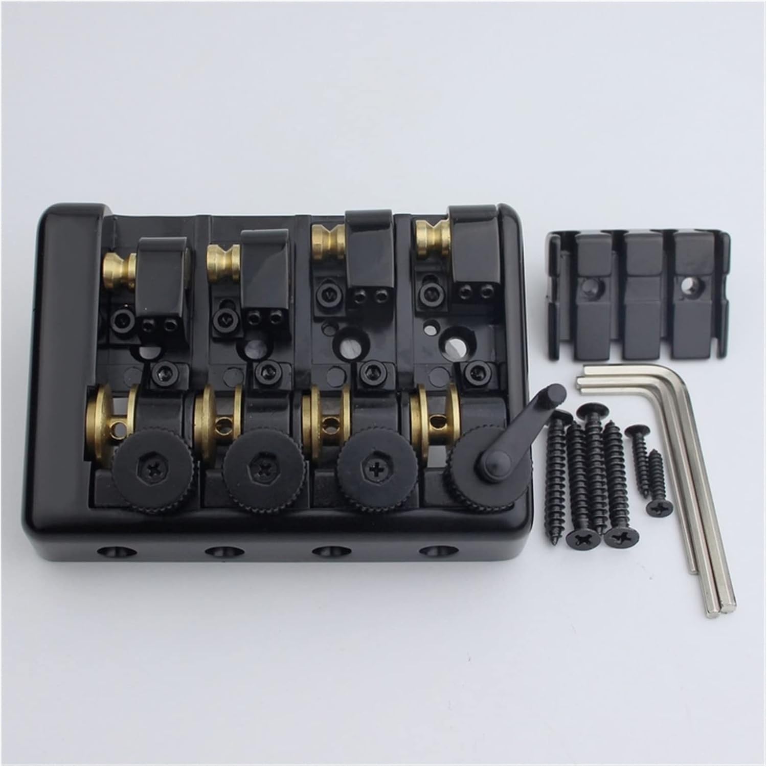 Bass Bridge 4 String Headless Black Electric Guitar Bridge